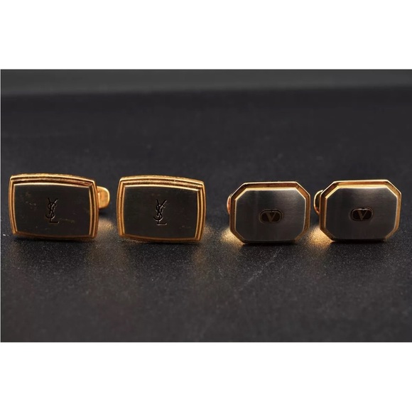 AUTH Givenchy & YSL Cufflinks & Tie Pin Set - Picture 6 of 6